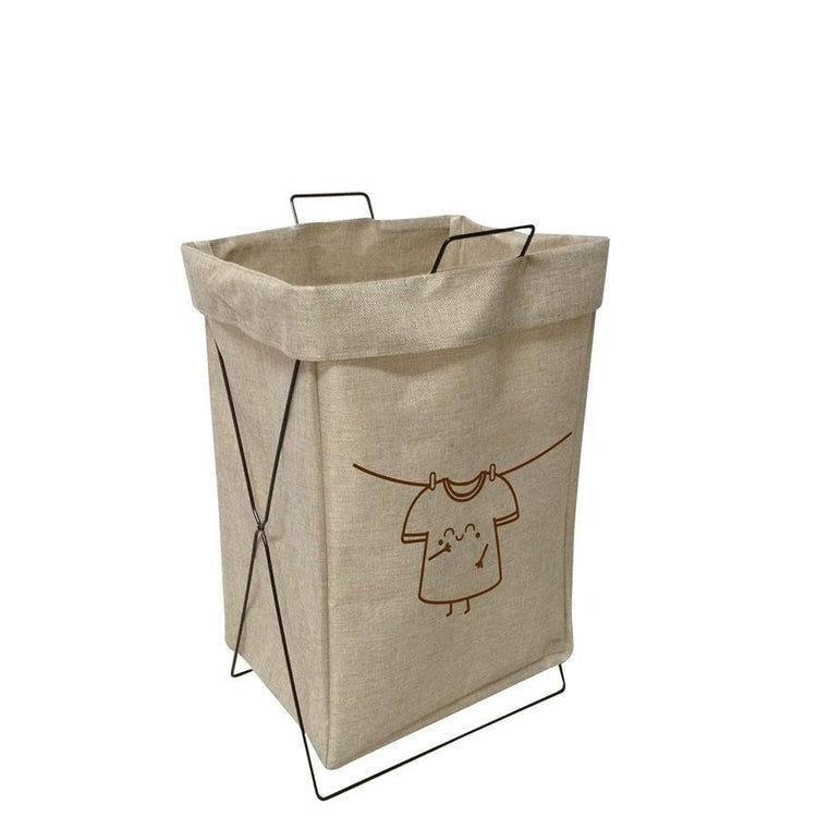 Jessar - Panier à Linge en Tissu, 36 x 28 x 56 cm, Beige - Simple Boutique