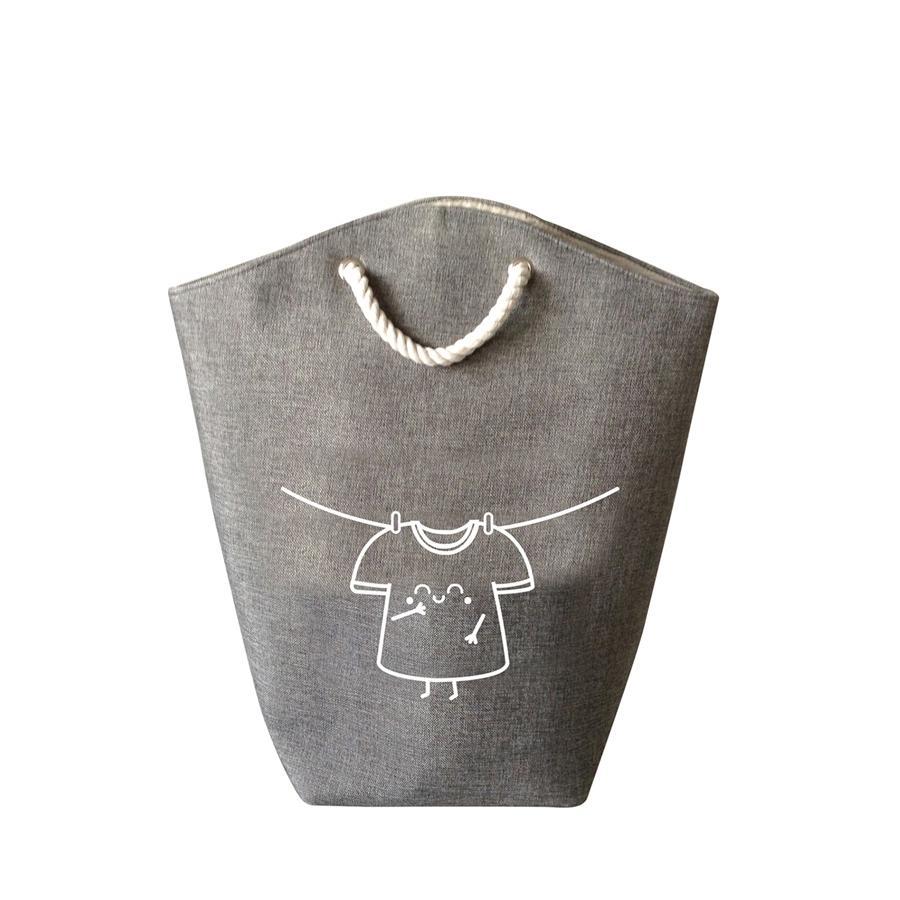 Jessar - Panier à Linge en Tissu, 52 x 56 cm, Gris - Simple Boutique