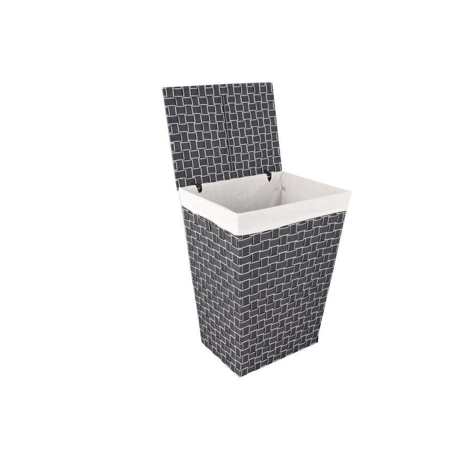 Jessar - Panier à Linge en Tissus avec Couvercle, 30X40X55 cm, Gris - Simple Boutique