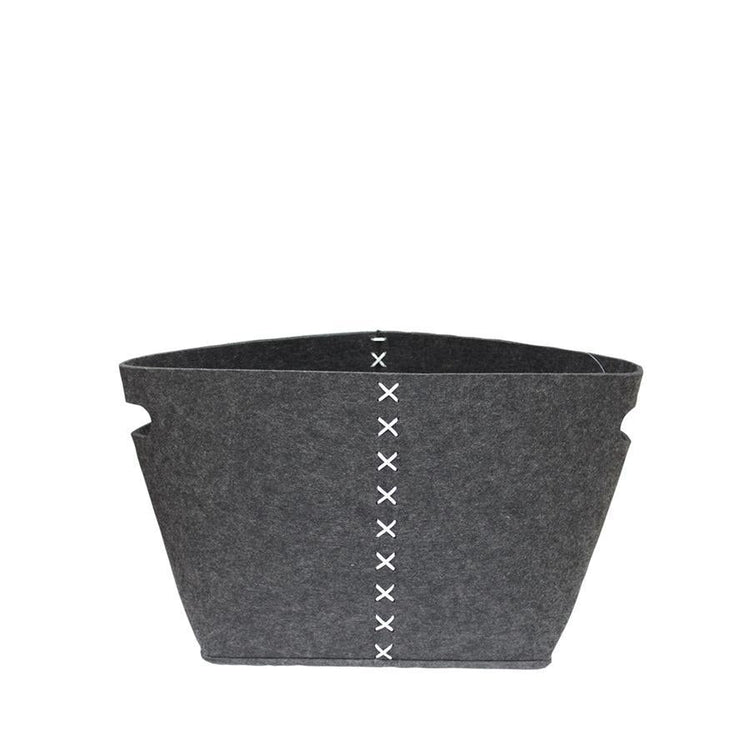 Jessar - Panier de Rangement en Feutre, 29.5 x 20.5 x 25 cm, Gris Foncé - Simple Boutique