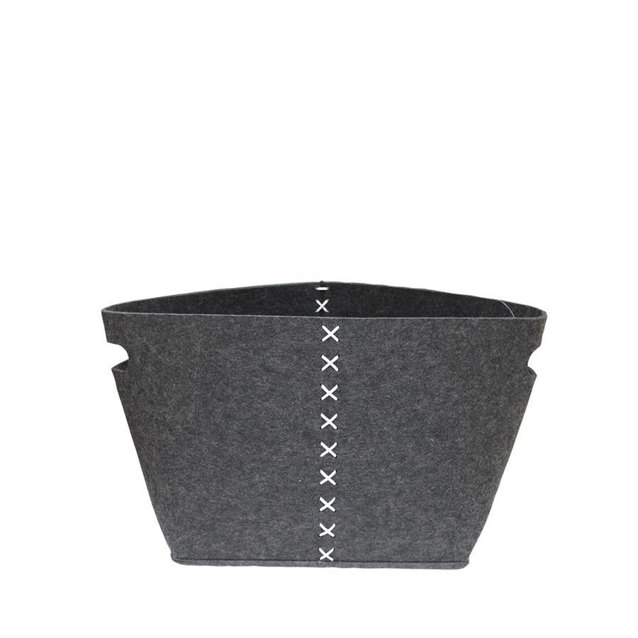 Jessar - Panier de Rangement en Feutre, 29.5 x 20.5 x 25 cm, Gris Foncé - Simple Boutique