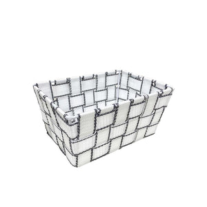 Jessar - Panier de Rangement en Tissus, 19X14X9 cm, Blanc - Simple Boutique