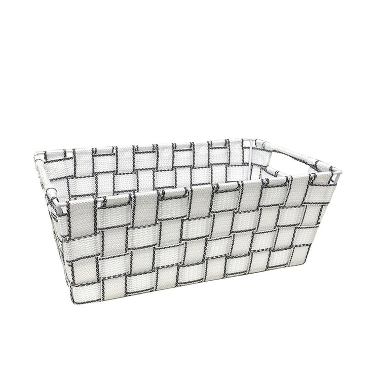 Jessar - Panier de Rangement en Tissus, 30X18 X11.5 cm, Blanc - Simple Boutique