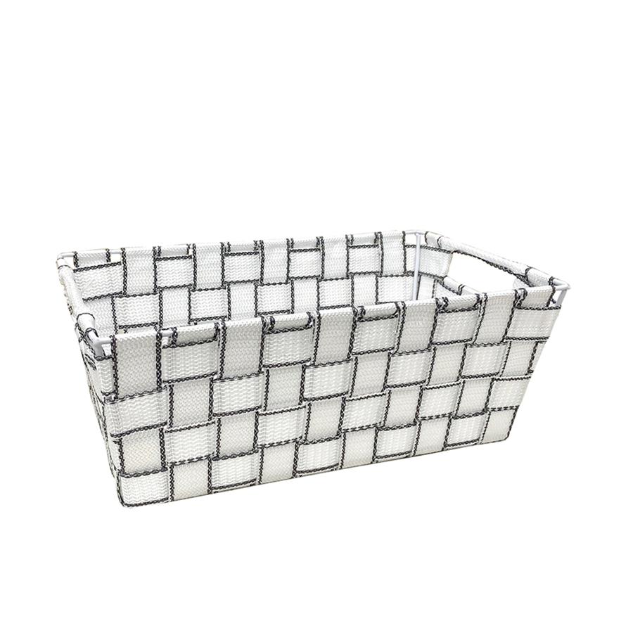 Jessar - Panier de Rangement en Tissus, 30X18 X11.5 cm, Blanc - Simple Boutique