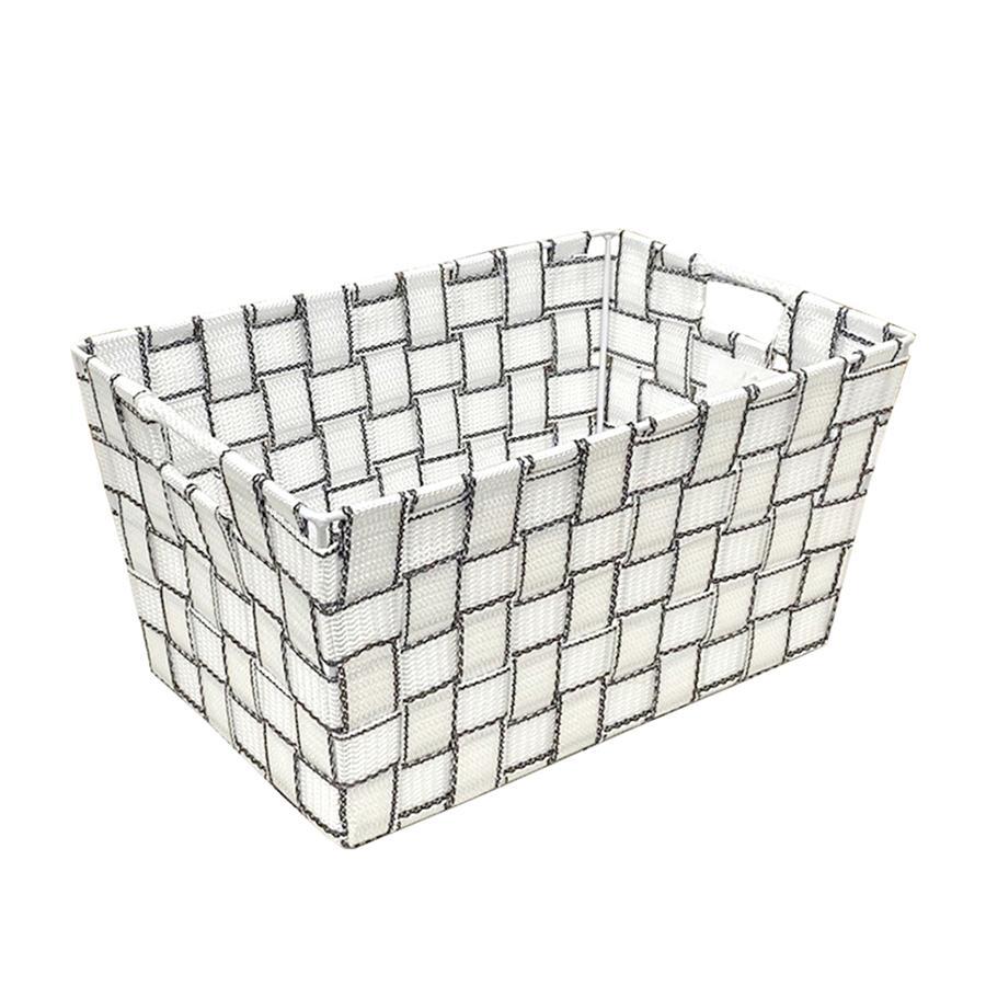 Jessar - Panier de Rangement en Tissus, 30X20X15 cm, Blanc - Simple Boutique