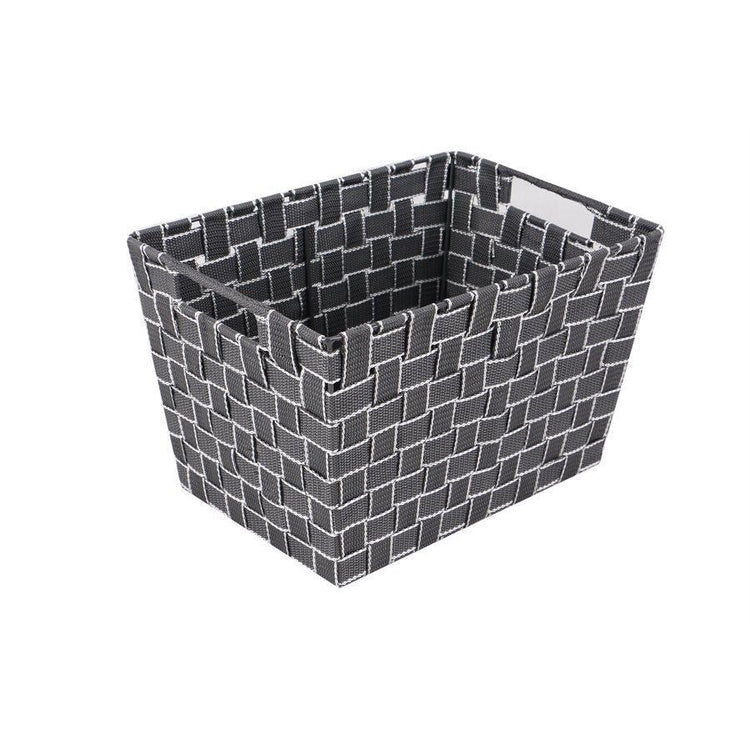 Jessar - Panier de Rangement en Tissus, 35.5X25X22 cm, Gris - Simple Boutique