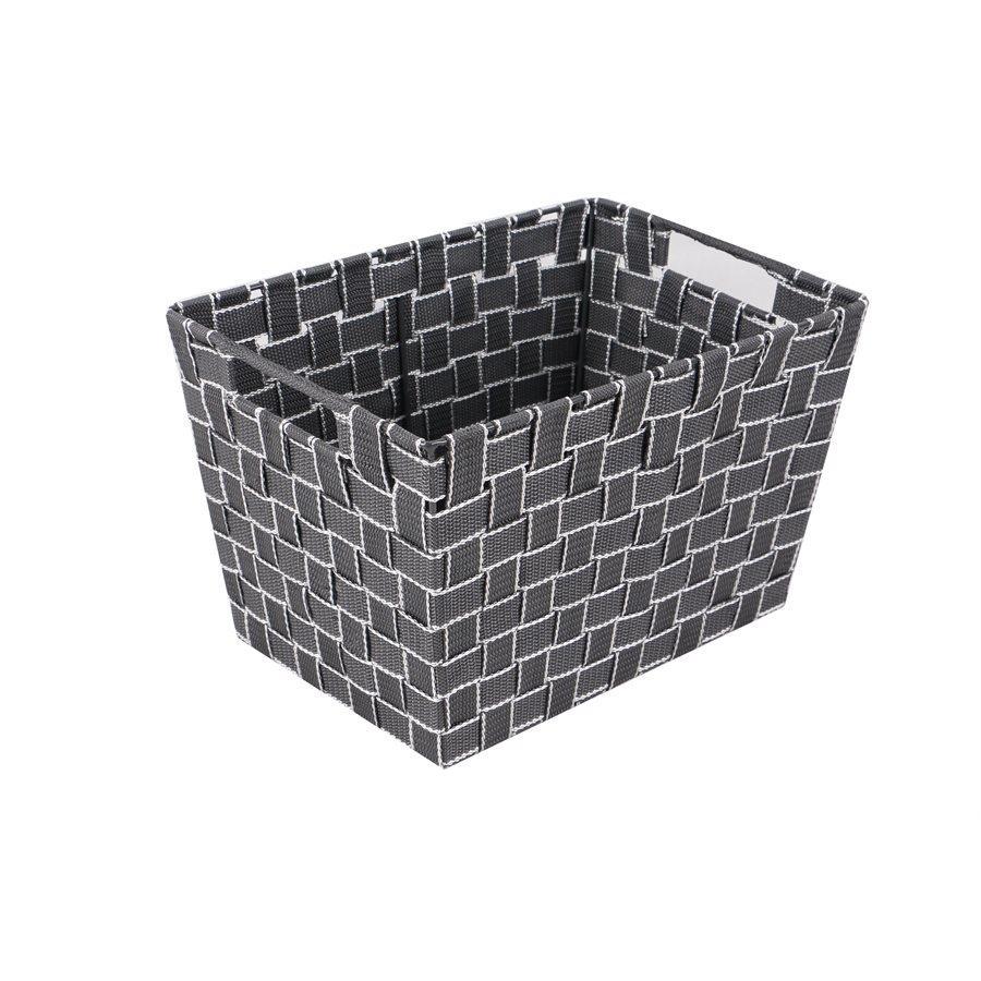 Jessar - Panier de Rangement en Tissus, 35.5X25X22 cm, Gris - Simple Boutique
