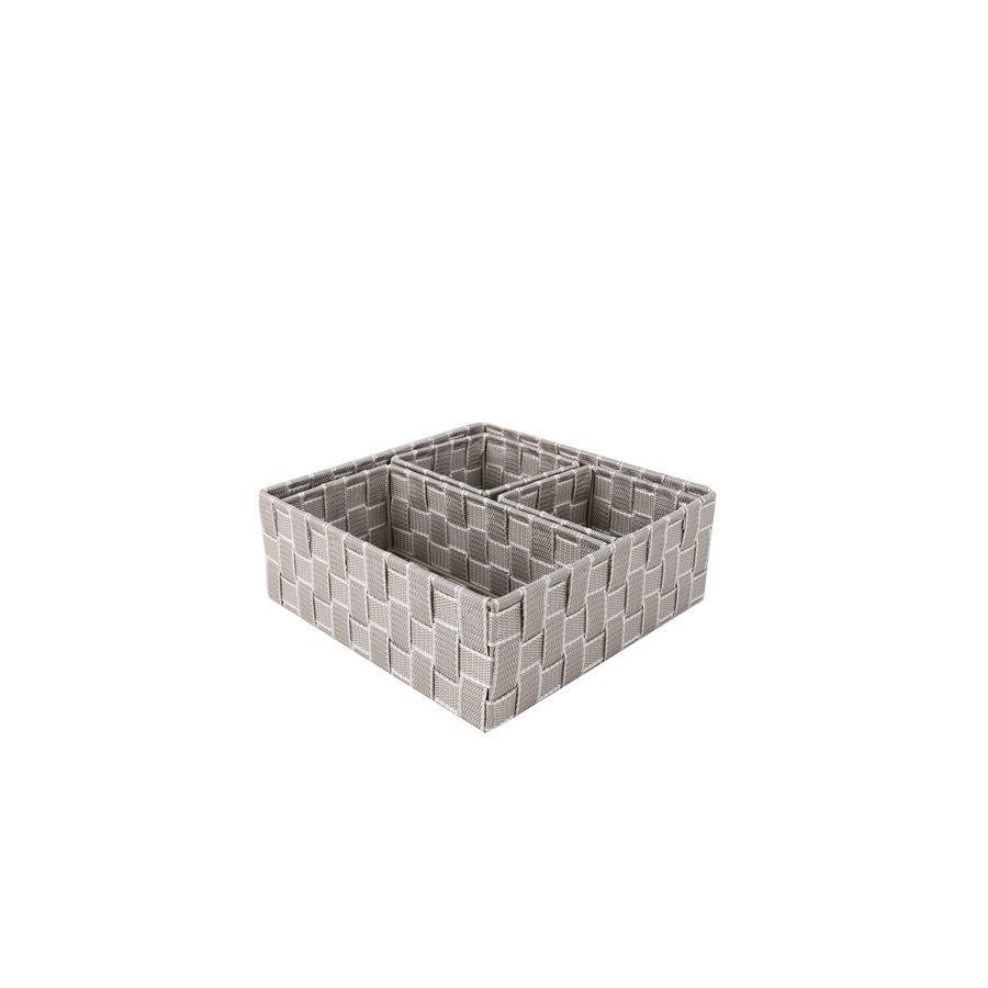 Jessar - Panier de Rangement en Tissus, Ensemble de 4, Gris Clair - Simple Boutique