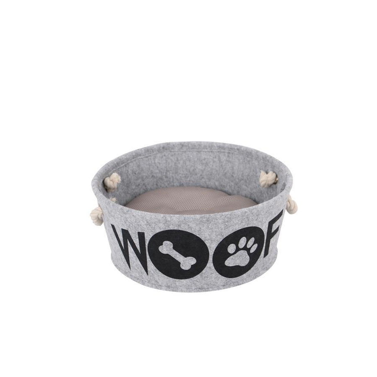 Jessar - Panier en Feutre pour Jouet d'animaux domestiques, 35 x 16 cm, Gris Pâle - Simple Boutique
