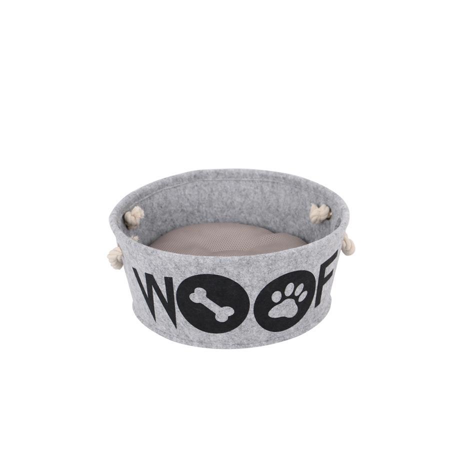 Jessar - Panier en Feutre pour Jouet d'animaux domestiques, 35 x 16 cm, Gris Pâle - Simple Boutique