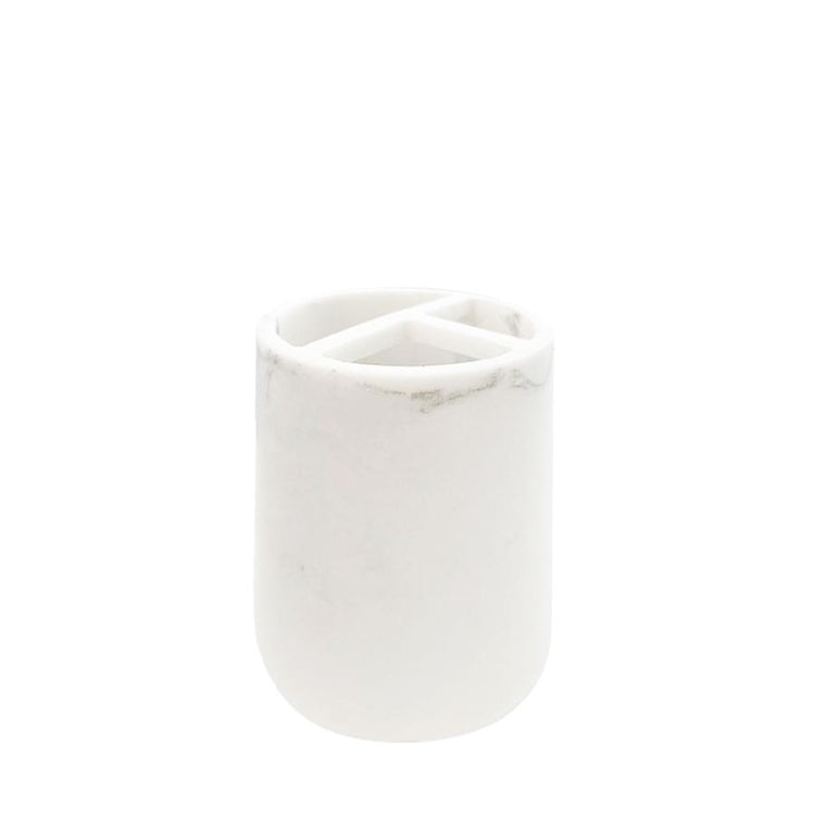Jessar - Porte-Brosse à Dents en Polyrésine pour Salle de Bain, Motif Marbre - Simple Boutique