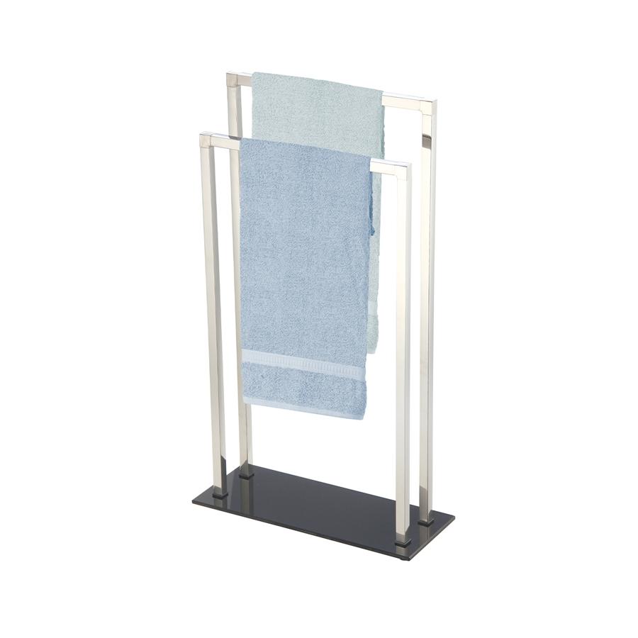 Jessar- Support de Serviettes Double sur Pied, Argenté - Simple Boutique