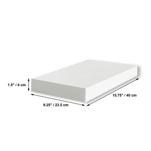 Jessar - Tablette Flottante Murale Individuelle, 15.75" x 9.25" x 1.5" , Blanc - Simple Boutique