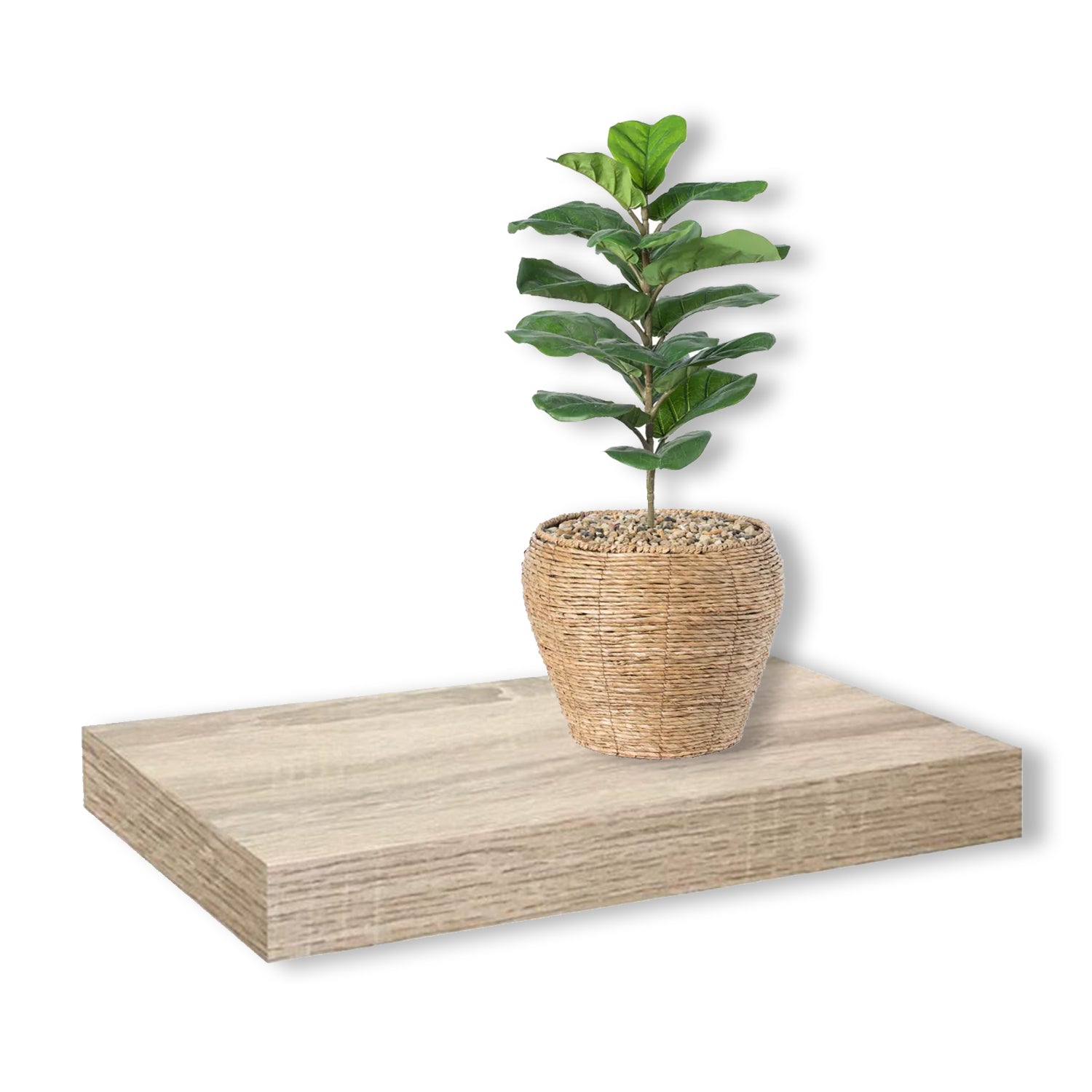 Jessar - Tablette Flottante Murale Individuelle, 15.75" x 9.25" x 1.5" , Naturel - Simple Boutique