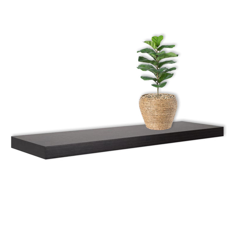 Jessar - Tablette Flottante Murale Individuelle, 23.6" x 9.25" x 1.5" , Noir - Simple Boutique
