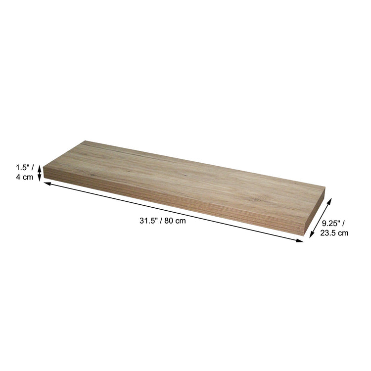 Jessar - Tablette Flottante Murale Individuelle, 31.5" x 9.25" x 1.5" , Naturel - Simple Boutique