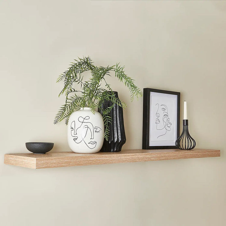Jessar - Tablette Flottante Murale Individuelle, 31.5" x 9.25" x 1.5" , Naturel - Simple Boutique