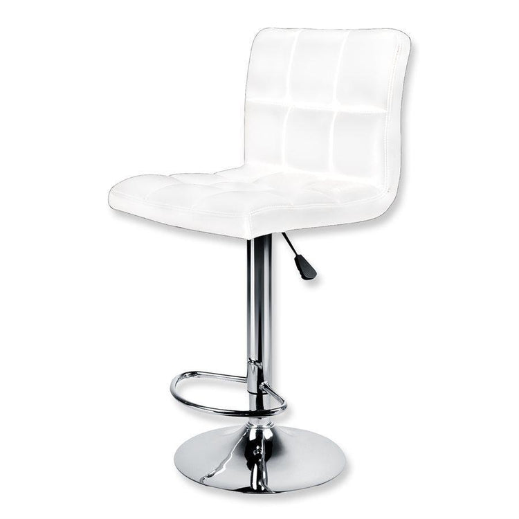 Jessar - Tabouret Tournant à Hauteur Réglable de la Collection Fixer, Ensemble de 2, Blanc - Simple Boutique