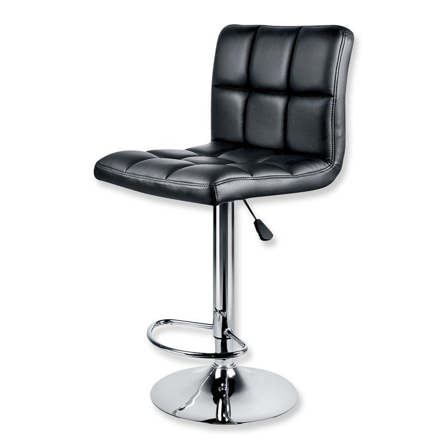 Jessar - Tabouret Tournant à Hauteur Réglable de la Collection Fixer, Ensemble de 2, Noir - Simple Boutique