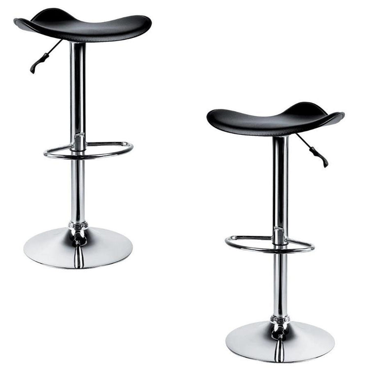 Jessar - Tabouret Tournant à Hauteur Réglable de la Collection Flex, Ensemble de 2, Noir - Simple Boutique