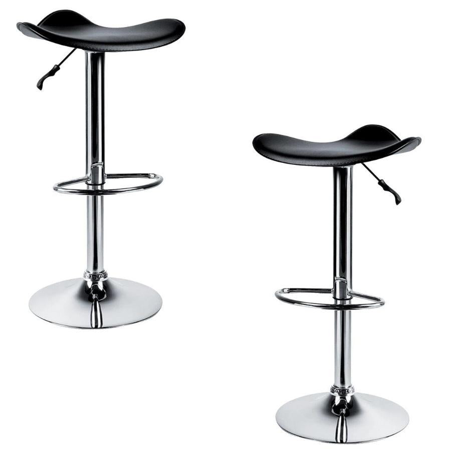 Jessar - Tabouret Tournant à Hauteur Réglable de la Collection Flex, Ensemble de 2, Noir - Simple Boutique