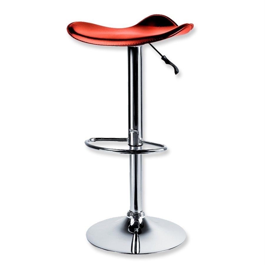 Jessar - Tabouret Tournant à Hauteur Réglable de la Collection Flex, Ensemble de 2, Rouge - Simple Boutique