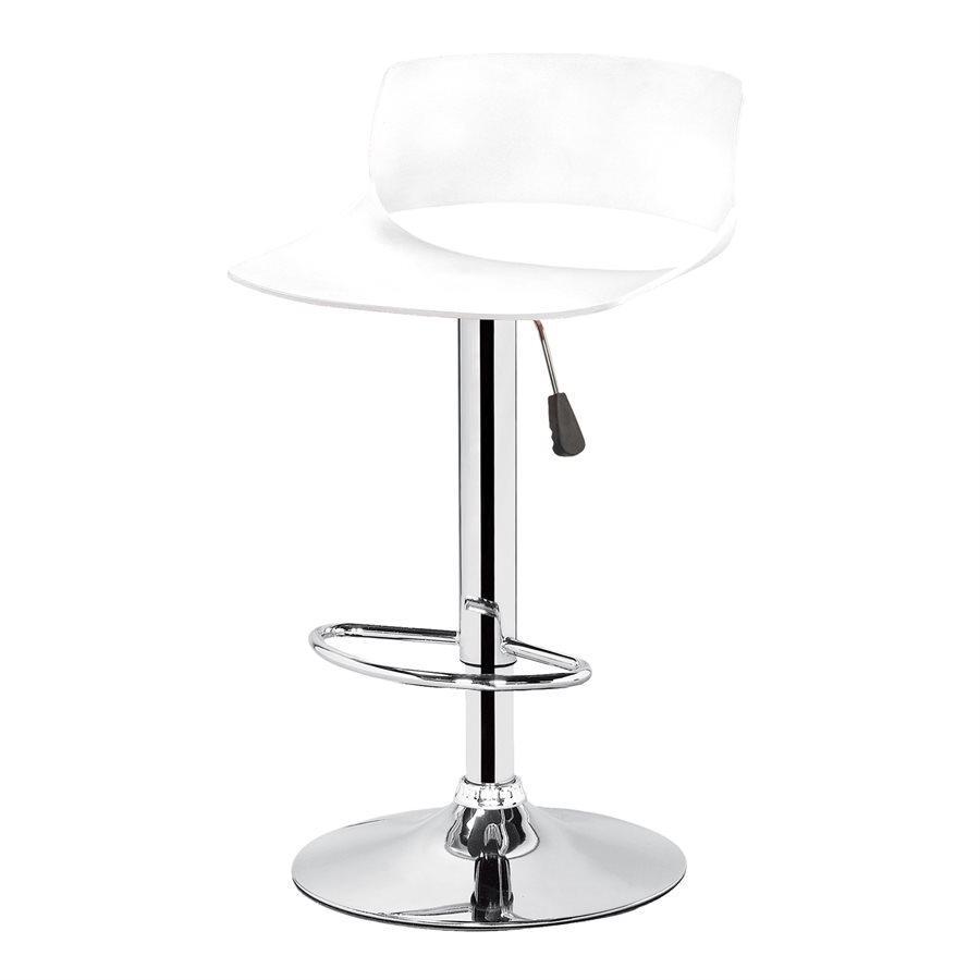 Jessar - Tabouret Tournant à Hauteur Réglable de la Collection Glamour, Ensemble de 2, Blanc - Simple Boutique