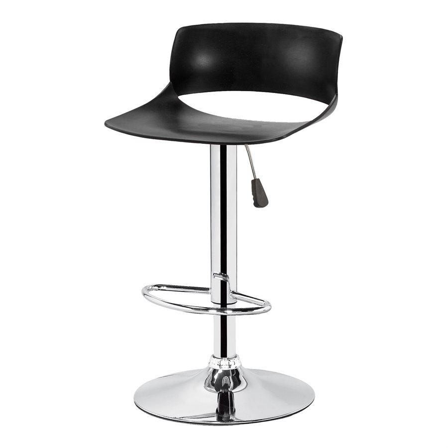 Jessar - Tabouret Tournant à Hauteur Réglable de la Collection Glamour, Ensemble de 2, Noir - Simple Boutique