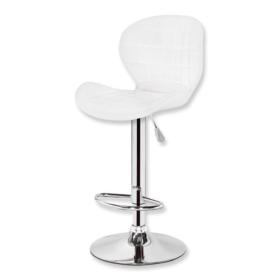 Jessar - Tabouret Tournant à Hauteur Réglable de la Collection Upper, Ensemble de 2, Blanc - Simple Boutique