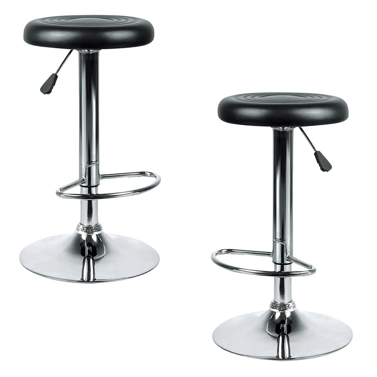 Jessar - Tabourets Tournants à Hauteur Réglable de la Collection Bruce, Ensemble de 2, Noir - Simple Boutique