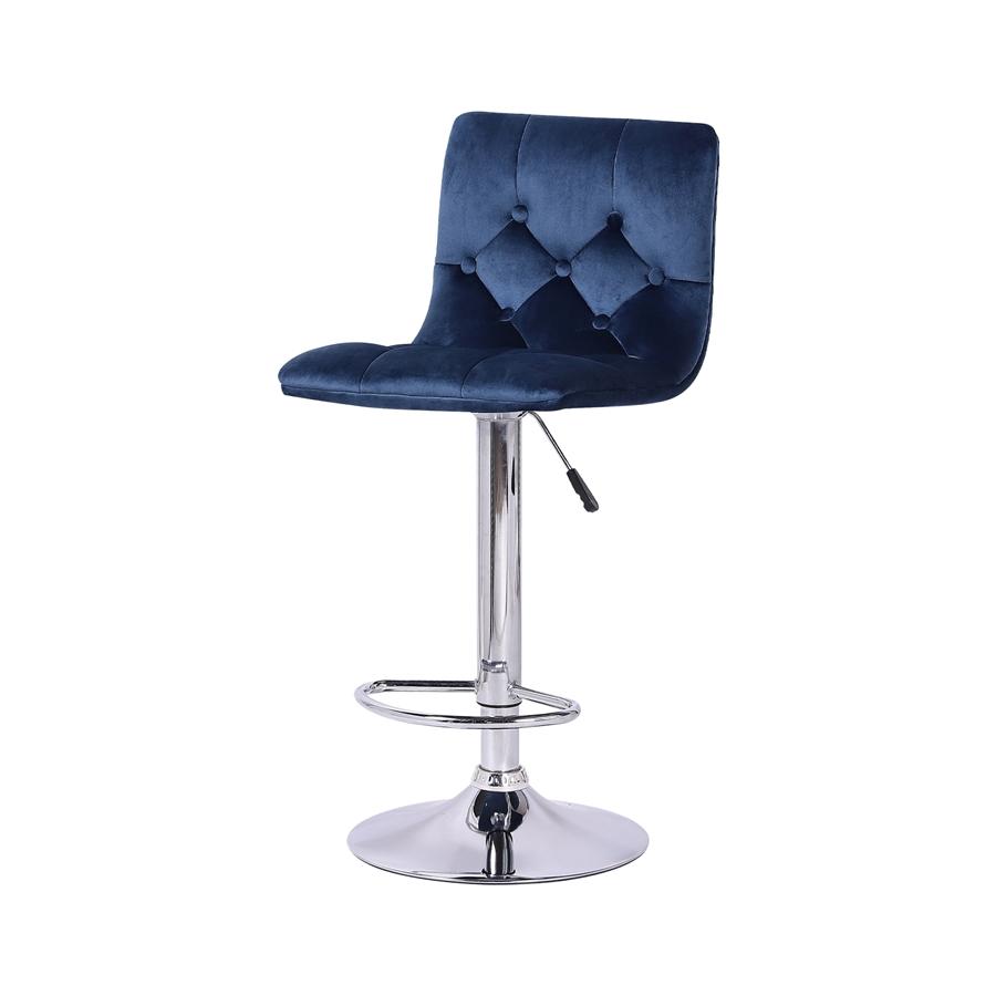 Jessar - Tabourets Tournants à Hauteur Réglable de la Collection Rivoli, Ensemble de 2, Bleu - Simple Boutique