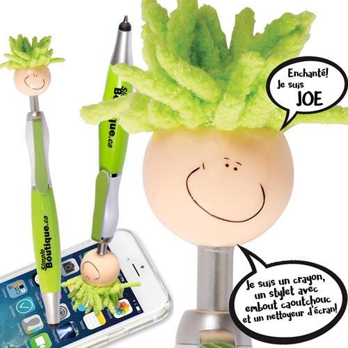 Joe! - Crayon, Stylet avec embout Caoutchouc et Nettoyeur d'écran 3 en 1 - Simple Boutique