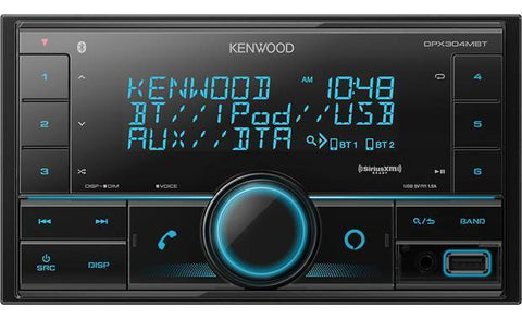 Kenwood DPX304MBT Récepteur Multimédia Numérique 2-Din avec Bluetooth pour Voiture, Noir
