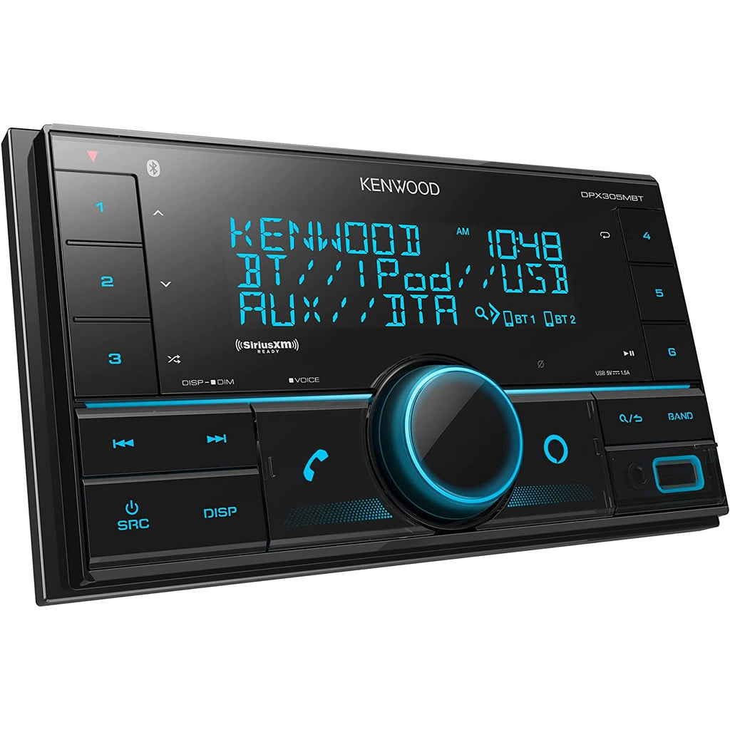 Kenwood DPX305MBT Récepteur Multimédia Numérique 2-Din avec Bluetooth pour Voiture, Noir