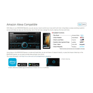 Kenwood DPX505BT Récepteur Multimédia Numérique 2-Din avec Bluetooth et Alexa pour Voiture, Noir - Simple Boutique