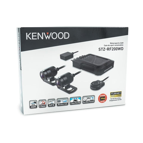 Kenwood - Enregistreur avec Double Caméra pour Véhicule Sport Motorisé, Résistant à L'eau et la Poussière, Noir