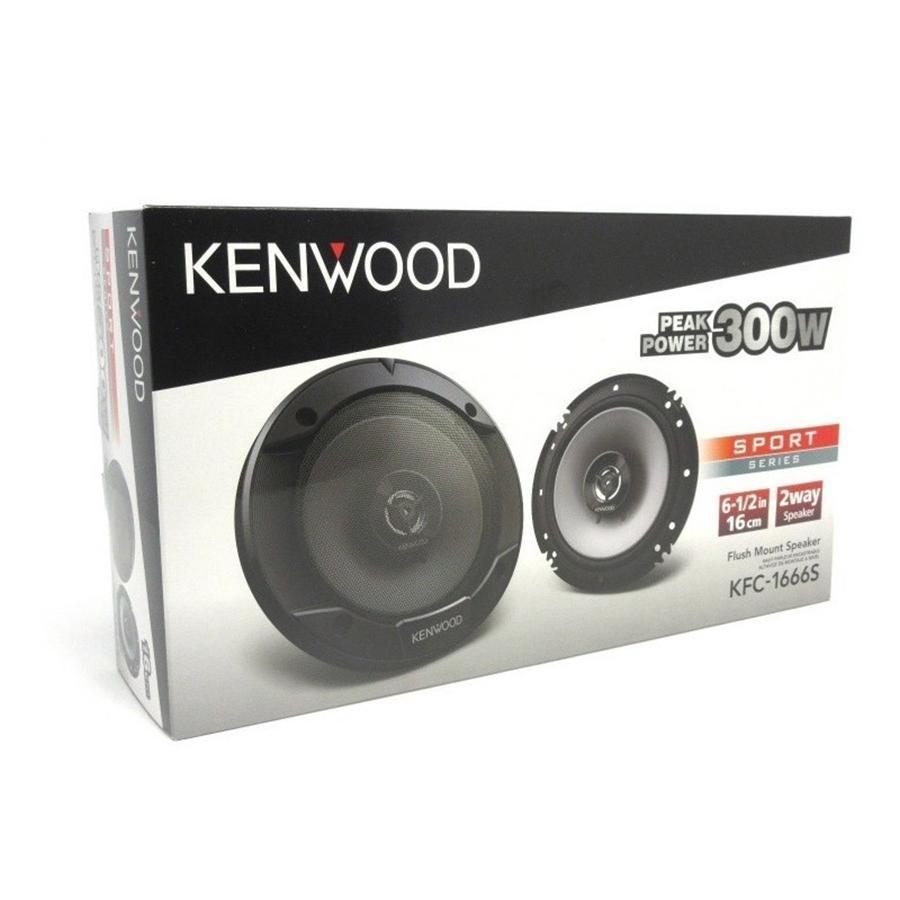 Kenwood Haut-Parleur Coaxial KFC-1666S 6.5 "Sport Series 300W, Pour Voiture, Noir - Simple Boutique