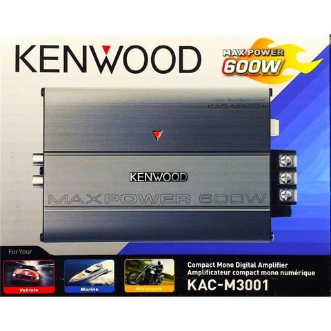 Kenwood KAC-M3001 Amplificateur Numérique Mono Compact, Pour Voiture, Gris