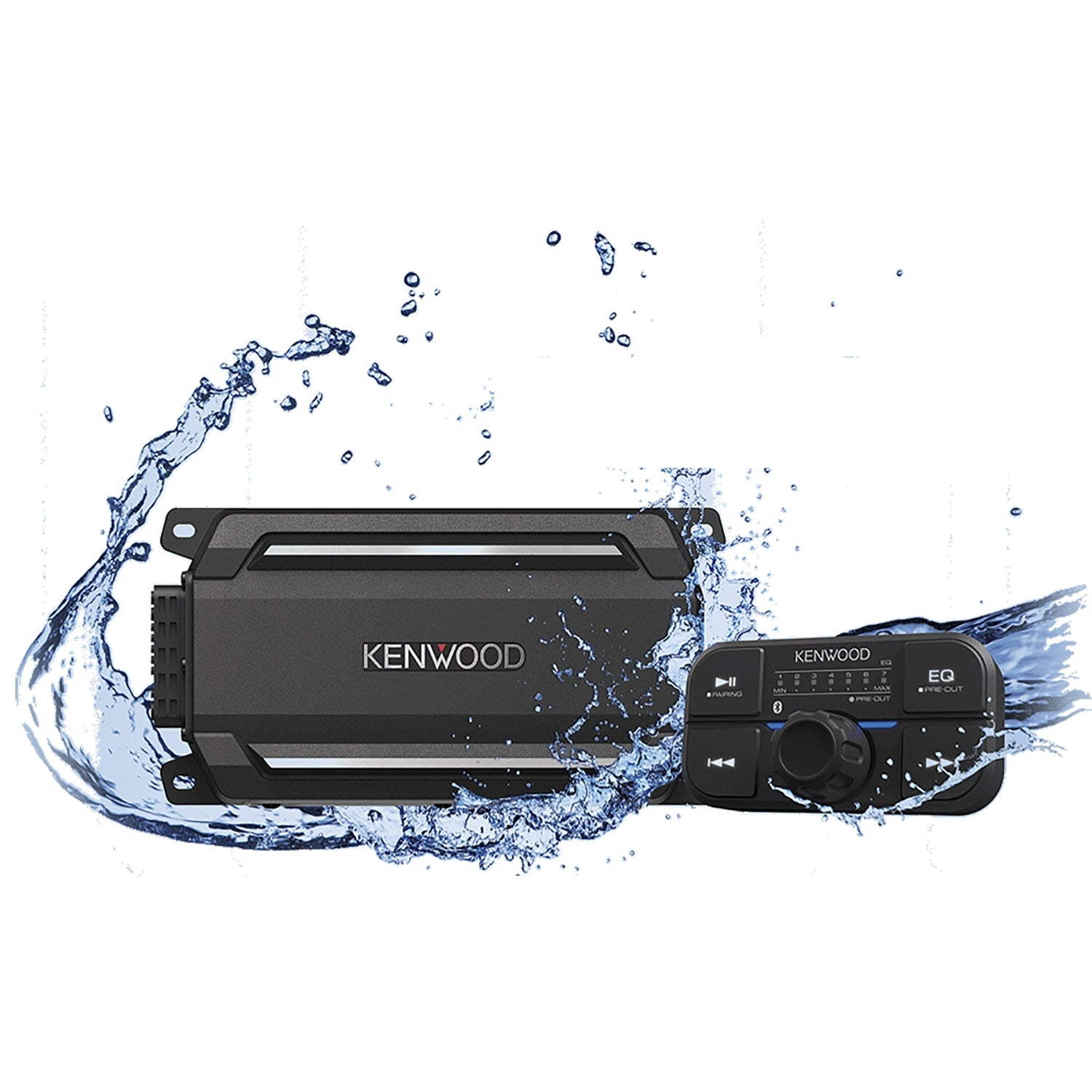Kenwood KAC-M5024BT - Amplificateur Numérique Compact à 4 Canaux, Bluetooth, Noir - Simple Boutique
