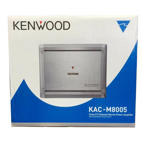 Kenwood KAC-M8005 Amplificateur Puissant à 5 Canaux, Enduit Conforme 1600W, Pour Voiture, Gris