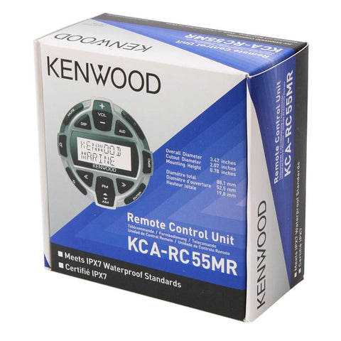 Kenwood KCA-RC55MR Télécommande Filaire avec Écran pour Syntoniseur Radio / Récepteur Marin Sélectionné, Kenwood, Gris