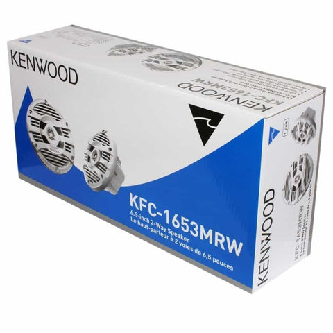 Kenwood KFC-1653MRW Haut-Parleurs Coaxiaux à 2 Voies Marine / MotorSport avec Woofers Résistants à l'eau, Blanc