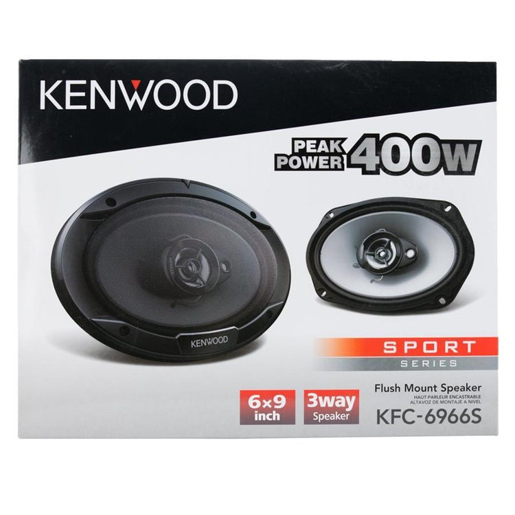 Kenwood KFC-6966S Haut-Parleurs Coaxiaux Ovales Coaxiaux 2 Voies 400 W, Pour Voiture, Noir - Simple Boutique