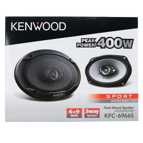 Kenwood KFC-6966S Haut-Parleurs Coaxiaux Ovales Coaxiaux 2 Voies 400 W, Pour Voiture, Noir