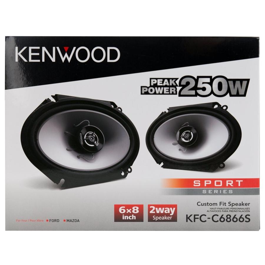 Kenwood KFC-C6866S 6 x 8" Haut-parleur Coaxial 2 Voies Série Sport 250 W, Pour la Voiture, Noir - Simple Boutique