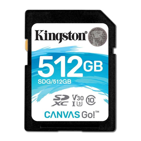 Kingston Canvas Go Carte SDXC Class 10 USH-1 90R/45W 512 GB