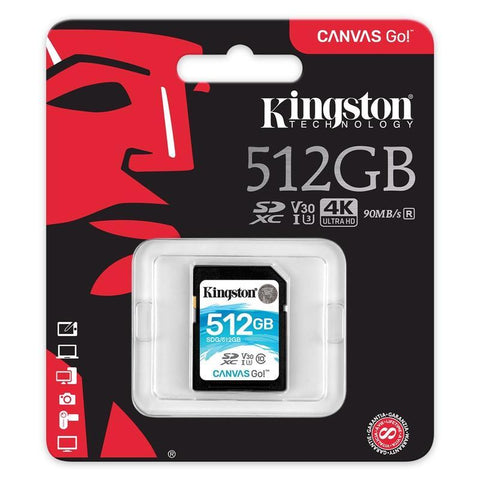 Kingston Canvas Go Carte SDXC Class 10 USH-1 90R/45W 512 GB