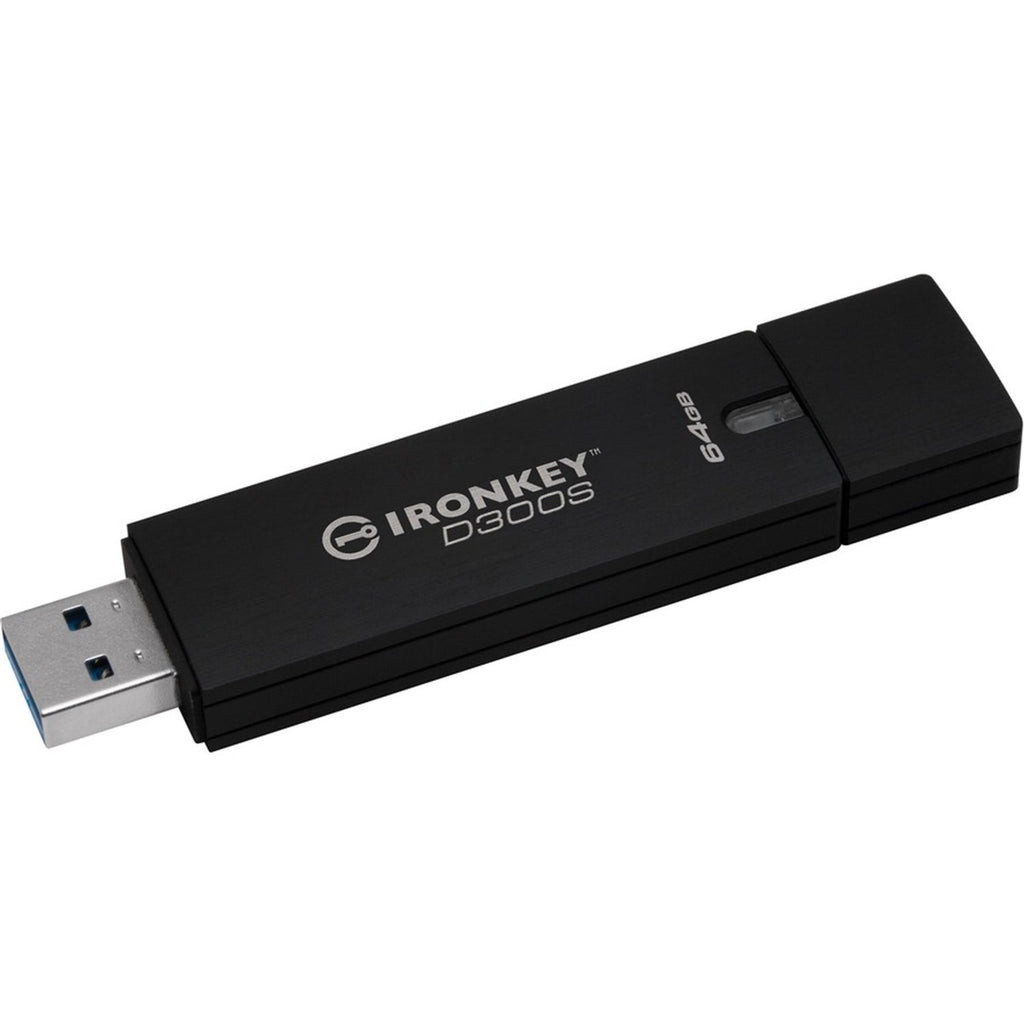 Kingston - Clé USB Chiffré USB 3.1 IronKey D300S, Capacité de 64GB, FIPS 140-2 Niveau 3