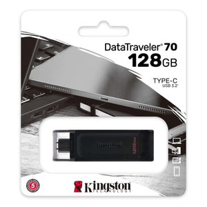 Kingston - Clé USB Type-C DataTraveler 70, USB 3.2 GEN 1, Capacité de 128GB - Simple Boutique