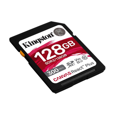 Kingston Technology - Carte Mémoire SD Canvas React Plus, Capacité de 128GB, UHS-II 4K/8K
